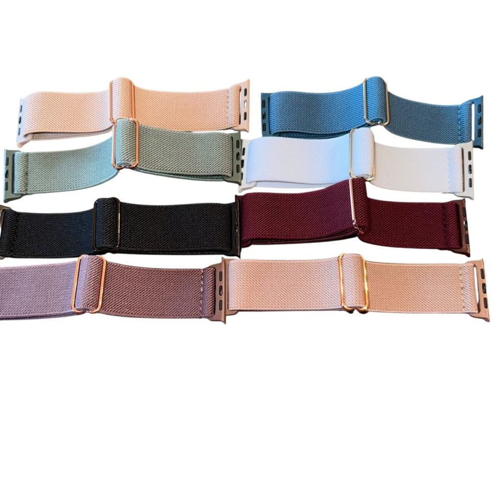 iWatch Strap Band Set Of  8 Nylon Solo Loop Bands 38mm/40mm/41mm New Read